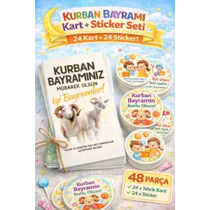 Kurban Bayramı Kart + Sticker Seti 5 (48 Parça)
