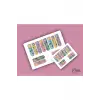 15 Sayfa 206 Adet Washi Tape Etiket Sticker Set (9x13cm 15 Sayfa Toplam 206 Bant)