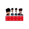 23 Nisan 19 Mayıs 30 Ağustos 29 Ekim Atatürk Cumhuriyet Çıkartmaları | Etiket | Sticker