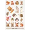 Vintage Animal Figürleri Nostalji Hayvan Tema Sticker Etiket 2 Sayfa 36 Adet Etiket