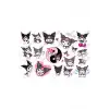 Kuromi Sanrio Sticker 2cm Ile 5cm Arası 18 Adet Etiket