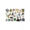 Harry Potter Sticker 2-5cm Arası 2 Sayfa 54 Adet Etiket