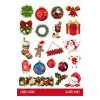 Yılbaşı Sticker Seti Merry Christmas Noel Winter 2 Sayfa 38 Adet Etiket