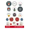 Yılbaşı Sticker Seti Merry Christmas Noel Winter 2 Sayfa 38 Adet Etiket