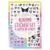 Mini Kuromi Sanrio Sticker Set - 4 Sayfa 86 Adet Etiket