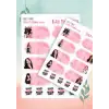 Black Pink Okul Etiketi 16 Adet 35x60mm Etiket + 10 Adet Sticker (2 SAYFA)