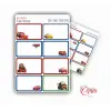 Cars McQueen Okul Etiketi 16 Adet 40x65mm Etiket
