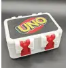 Uno Kart Oyunu Saklama Kutusu - Renkli Dayanıklı Taşıma Kutusu - Organizer Kutu