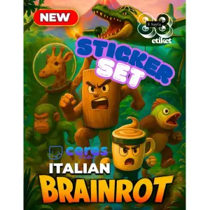 Italian Brainrot Temalı 88 Parça Sticker Seti - İtalyan Brainrot Karakter Etiketleri Defter Laptop Telefon İçin