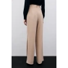 Pileli Krep Pantolon - Bej