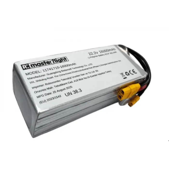 22,2V Li-po Pil 16000mAh 65C 6s Lityum Polymer