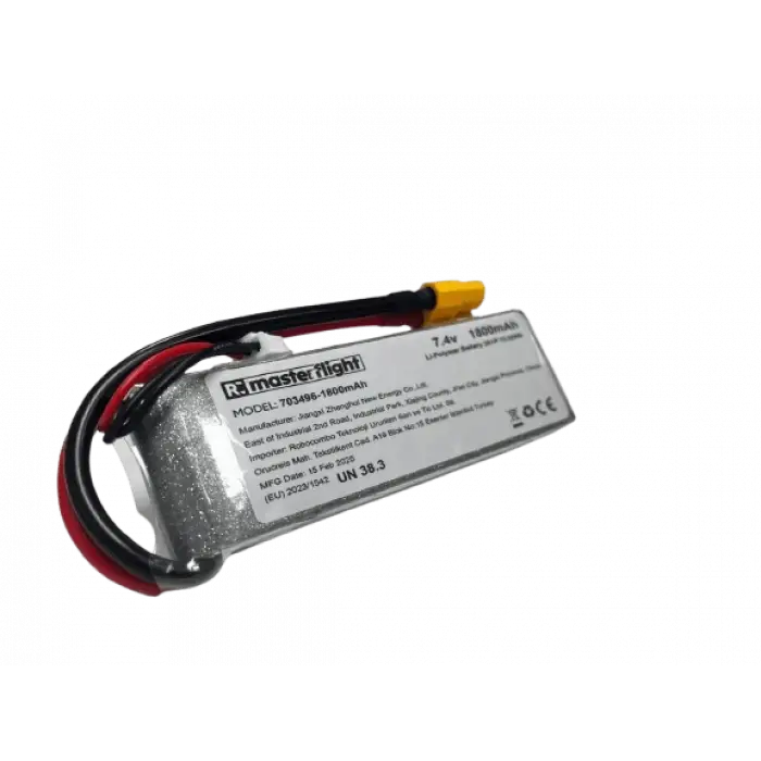 7.4V Li-po Pil - 1800mah 30C 2s Lityum Polymer Batarya