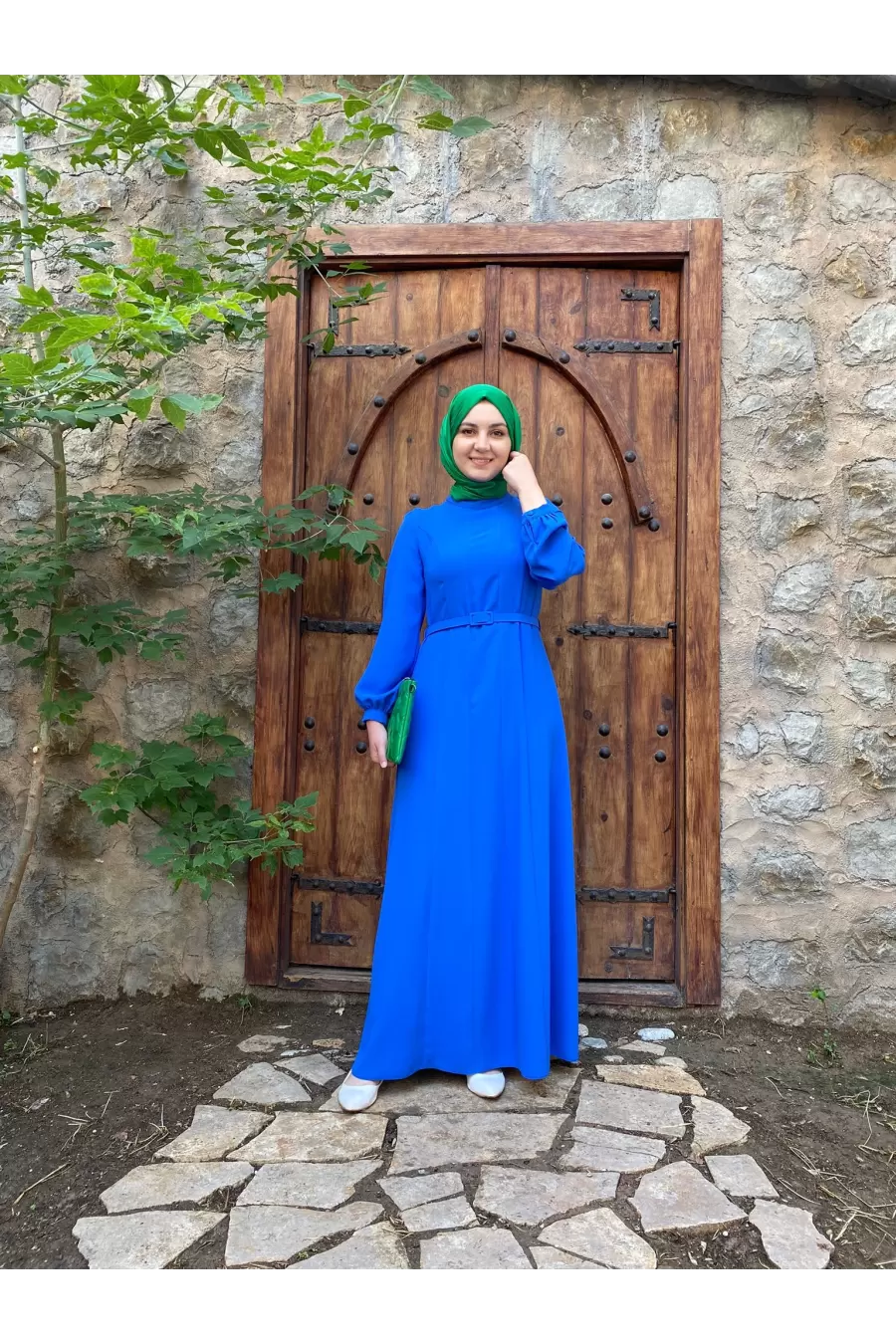 Nisaca Krep Kumaş Büyük Beden Şık Elbise