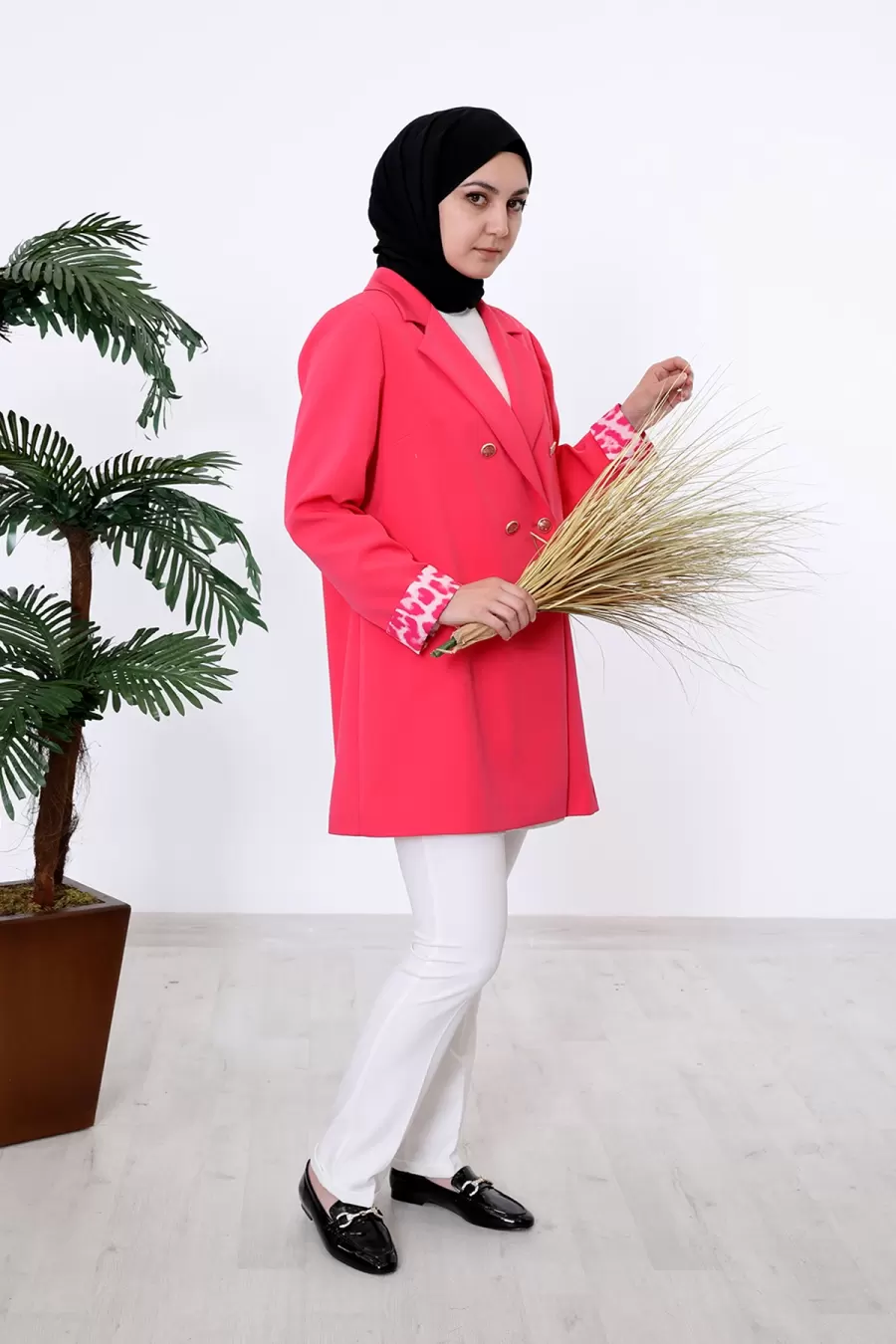 Ceket Kadın.Nisaca Esnek Kumaş Blazer Kadın Ceket