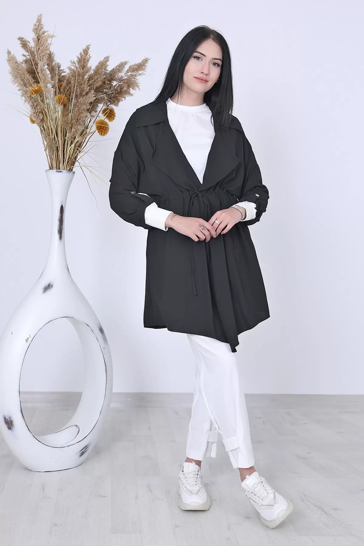 Nisaca Oversize Bel Büzmeli Giy Çık