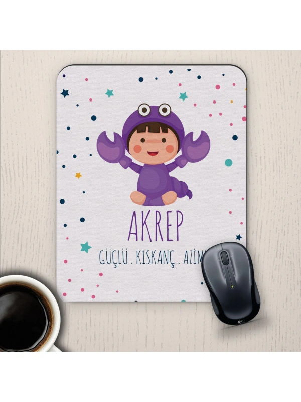 Akrep Burçlarına Özel Sevimli Mouse Pad