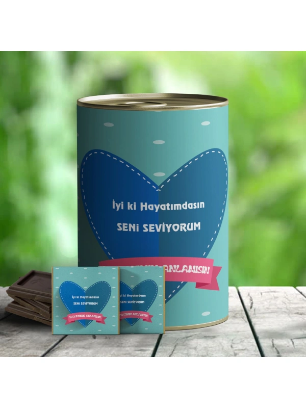 İyi ki Varsın Temalı Hediye Çikolata Konservesi