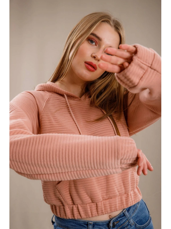 Kanguru Cepli Sweatshirt - PUDRA