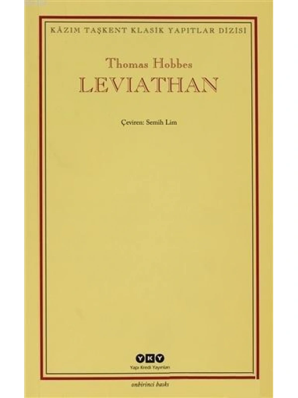 Leviathan; Bir Din ve Dünya Devletinin İçeriği, Biçimi ve Kudreti