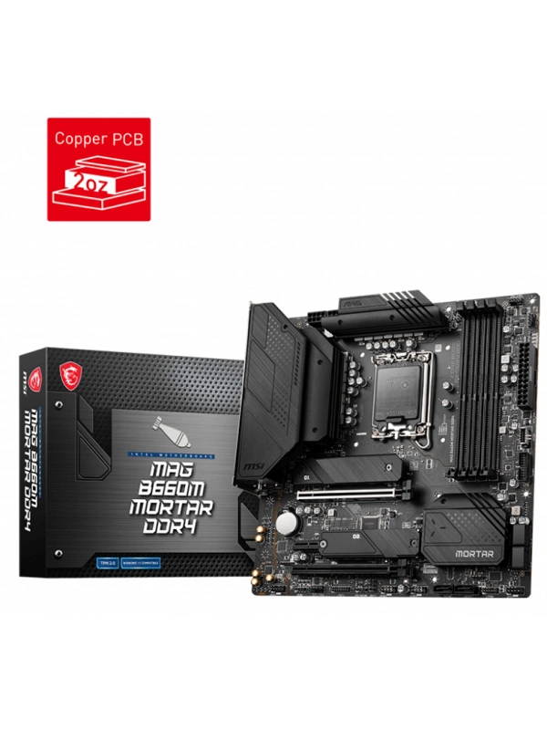 MSI MAG B660M MORTAR DDR4 4800(OC) Mhz MATX 1700p