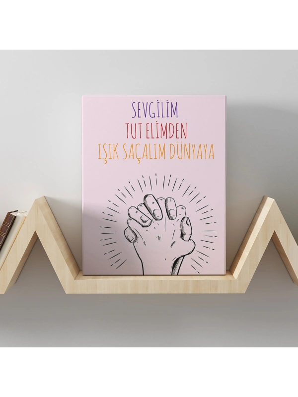 Romantik Tasarımlı Mini Kanvas Tablo - No23