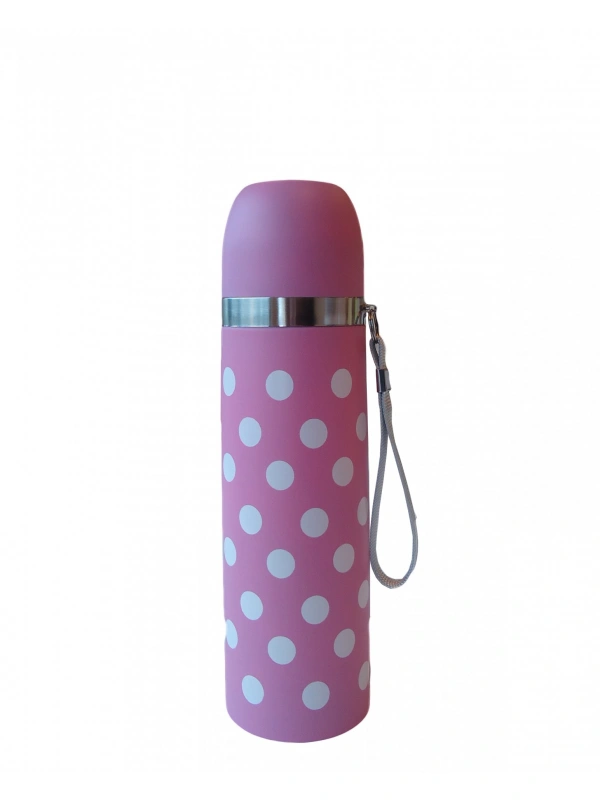 Sema Baby Puantiyeli Bebek Termosu 500 ml - Pembe
