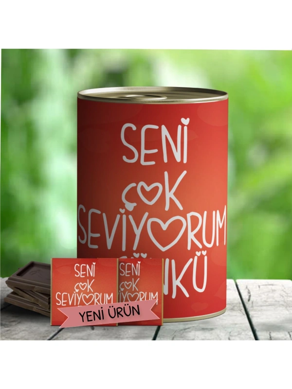 Seni Çok Seviyorum Çünkü Çikolata Hediye Konservesi