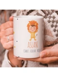 Aslan Burcu Özel Sevimli Beyaz Kupa Bardak