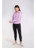 Kapüşonlu Şardonlu Sweatshirt-LİLA