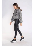 Kazayağı Desenli Kapüşonlu Sweatshirt-DESENLİ