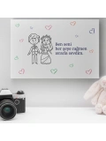 Romantik Tasarımlı Mini Kanvas Tablo - No10