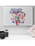 Romantik Tasarımlı Mini Kanvas Tablo - No11