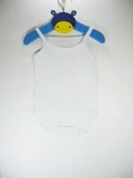 Sema Bebe Jakarlı ip Askılı Badi (Body) - Beyaz 3-6 Ay