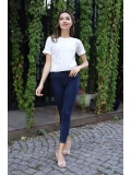 Yüksek Bel Skinny Jean Pantolon  - LACİVERT