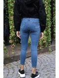 Yüksek Bel Skinny Jean Pantolon  - MAVİ
