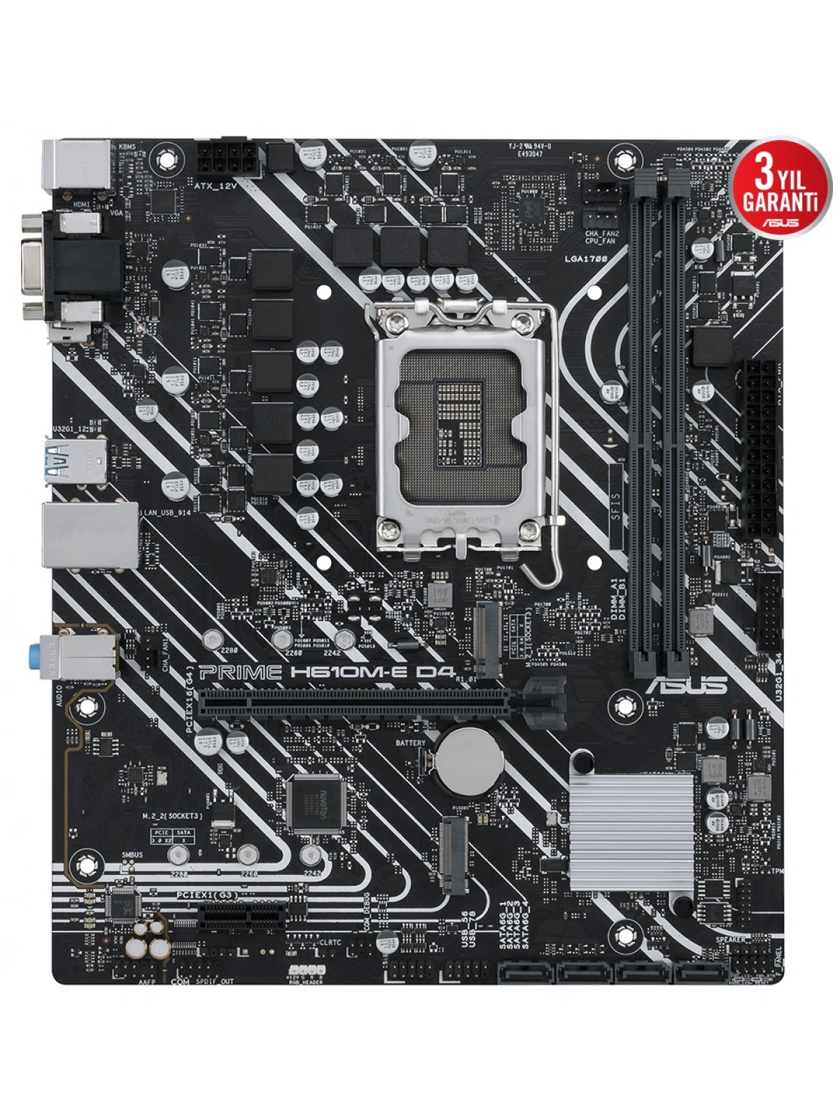 ASUS PRIME H610M-E DDR4 3200(OC) VGA HDMI DP M.2 mATX 1700p