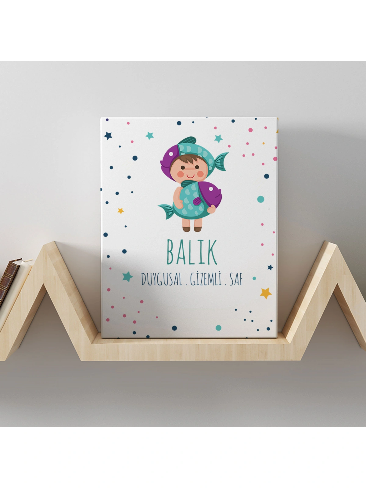 Balık Burcuna Özel Tasarım Kanvas  Tablo