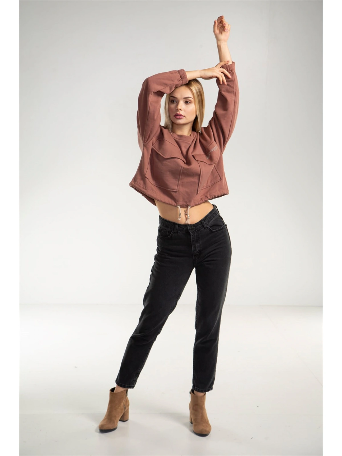 Cepli Crop Sweatshirt - TOPRAK