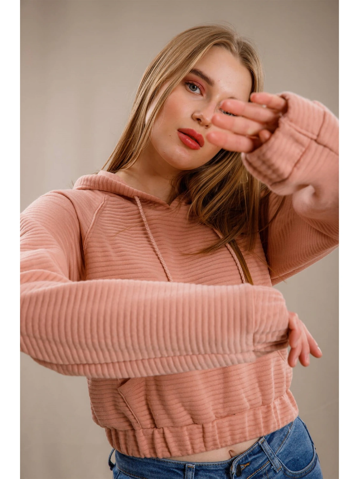 Kanguru Cepli Sweatshirt - PUDRA