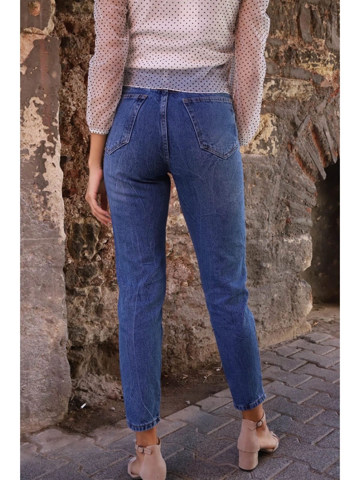 MOM Jeans - LACİVERT