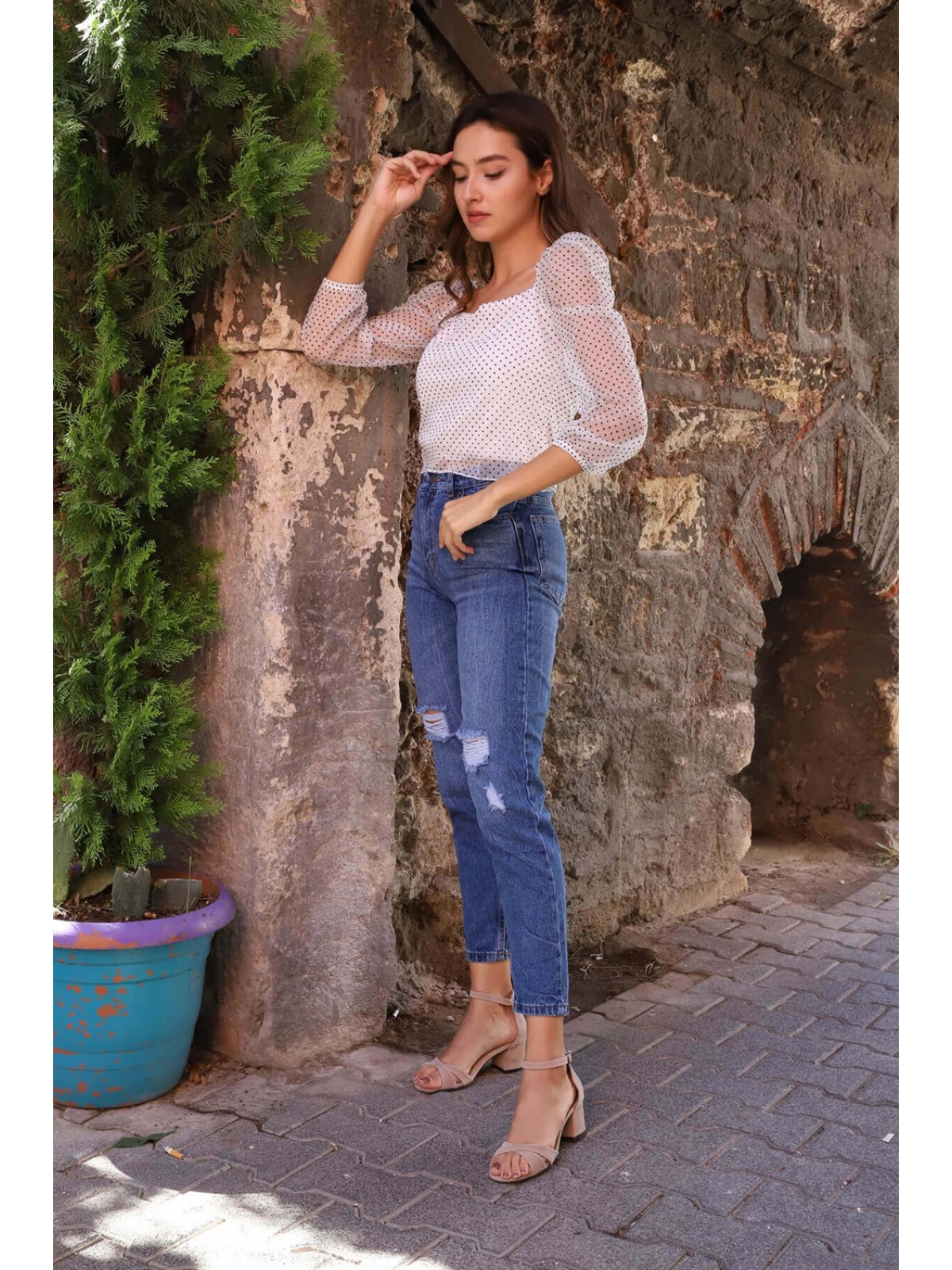 MOM Jeans - LACİVERT