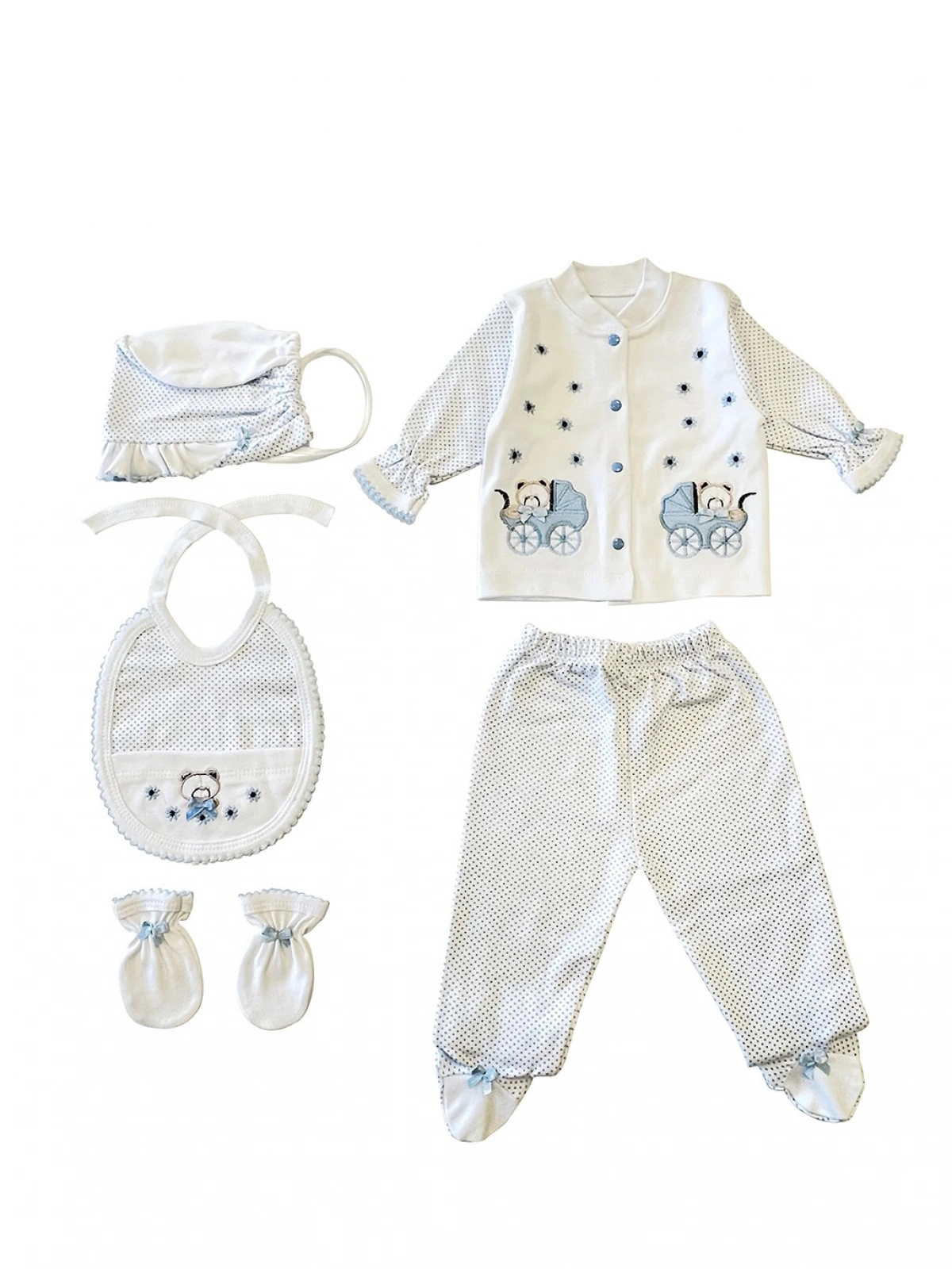 Sema Bebe 5li Set - Açık Mavi