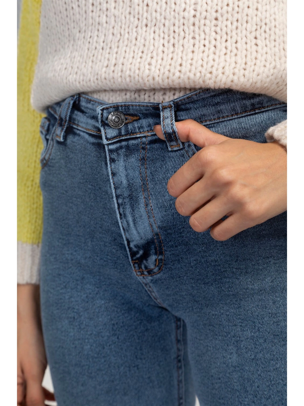 Slim Fit Jean Pantolon-MAVİ