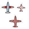 Bayan Liya Uçak Desenli Broş - 3 adet