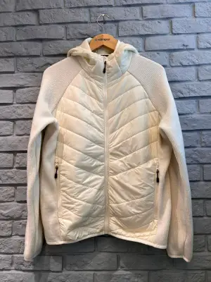 2AS Lucas Erkek Kapşonlu Tam Fermuarlı Ekru Mont