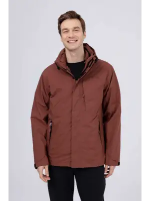 2AS Massıf 3in1 Erkek Ceket Mont Kahverengi erkek