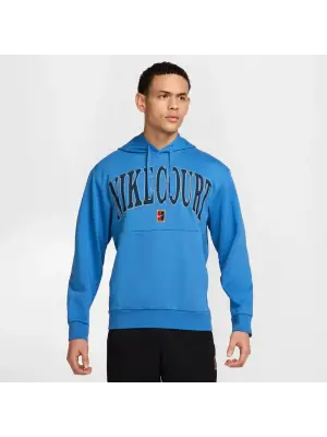 NikeCourt Dri-FIT Fleece Heritage Hoodie Erkek Mavi Sweatshirt