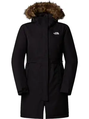 The North Face  Zaneck Kadın Kışlık Uzun Parka Ceket Kapüşonlu Siyah