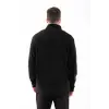 2AS Cedric Erkek Yarım Fermuarlı İnce Polar Sweatshirt Siyah