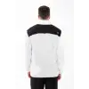 2AS Cliff Erkek Parçalı İnce Polar Sweatshirt Beyaz